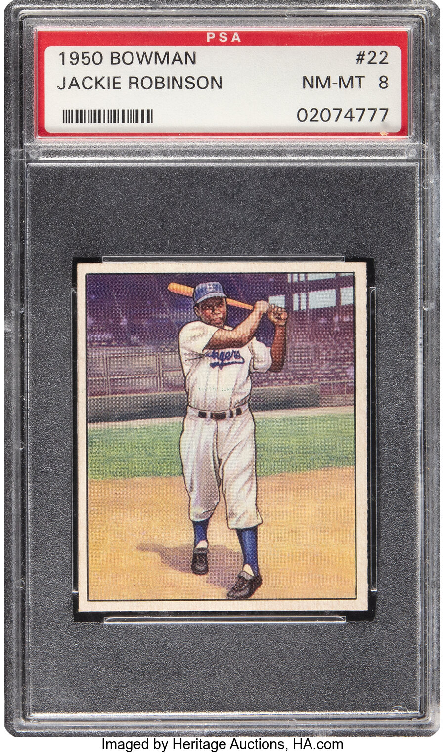 1950 Bowman Jackie Robinson #22 PSA NM-MT 8