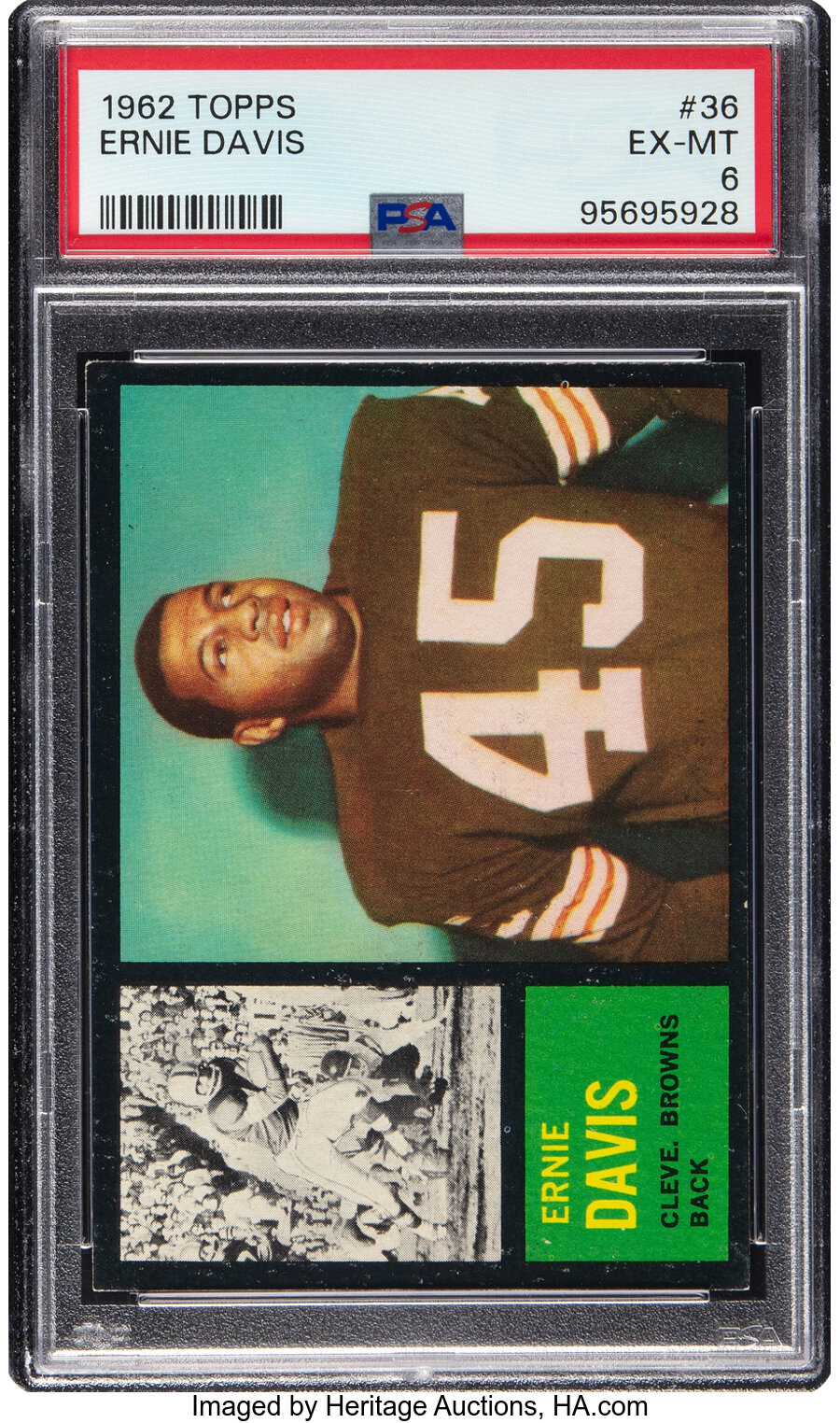 1962 Topps Ernie Davis #36 PSA EX-MT 6