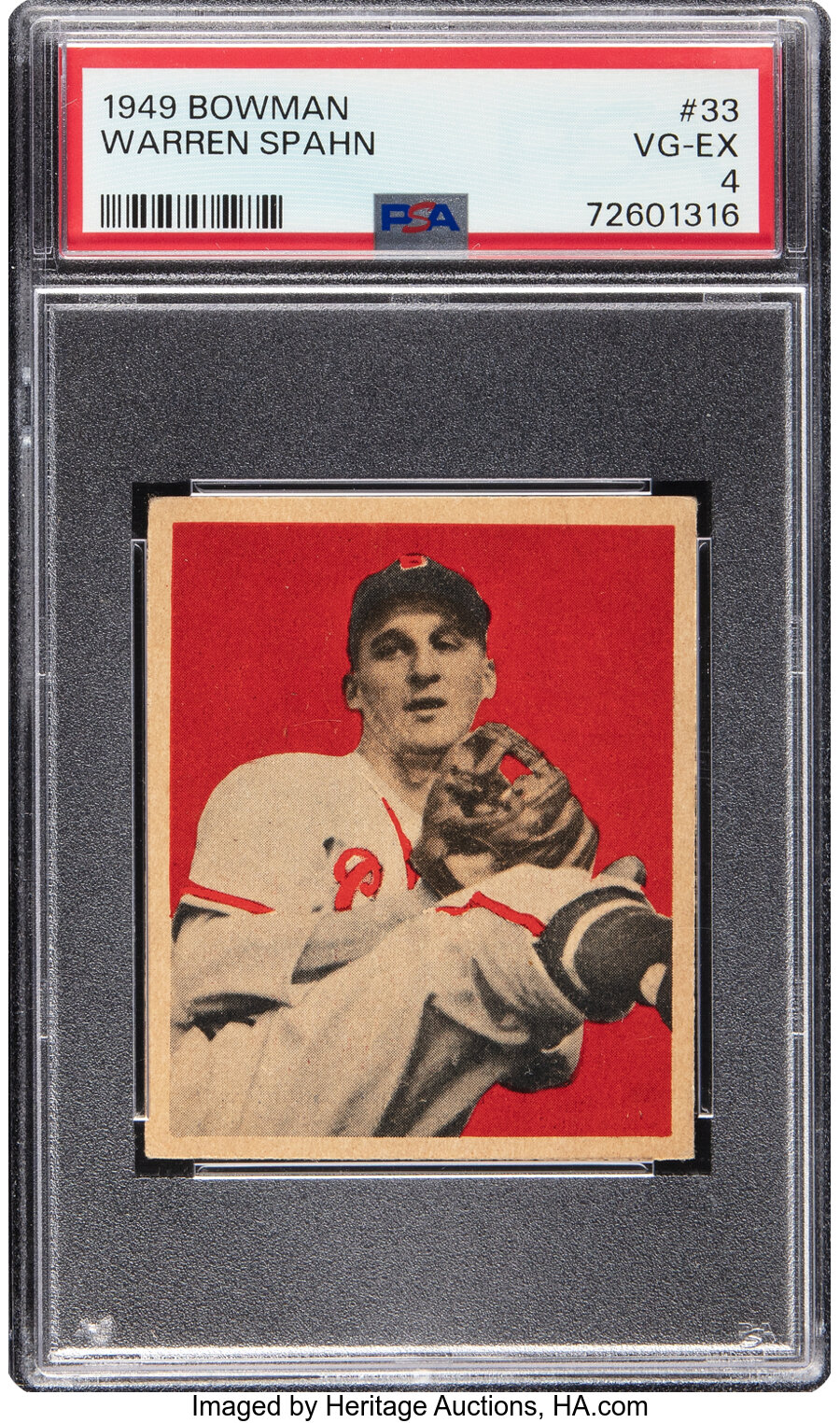 1949 Bowman Warren Spahn #33 PSA VG-EX 4