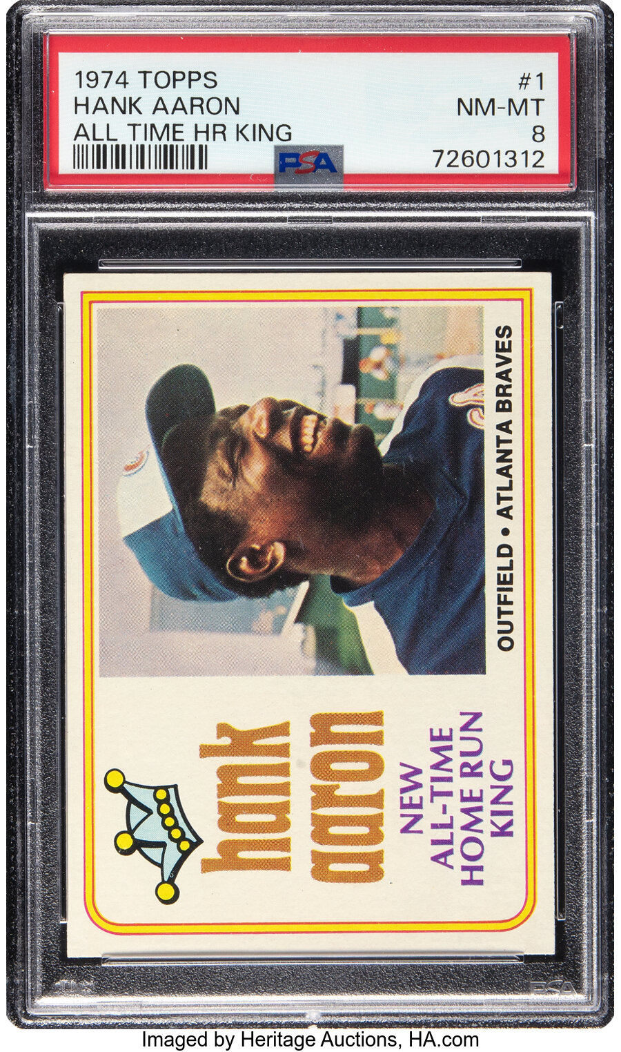 1974 Topps Hank Aaron (All Time HR King) #1 PSA NM-MT 8