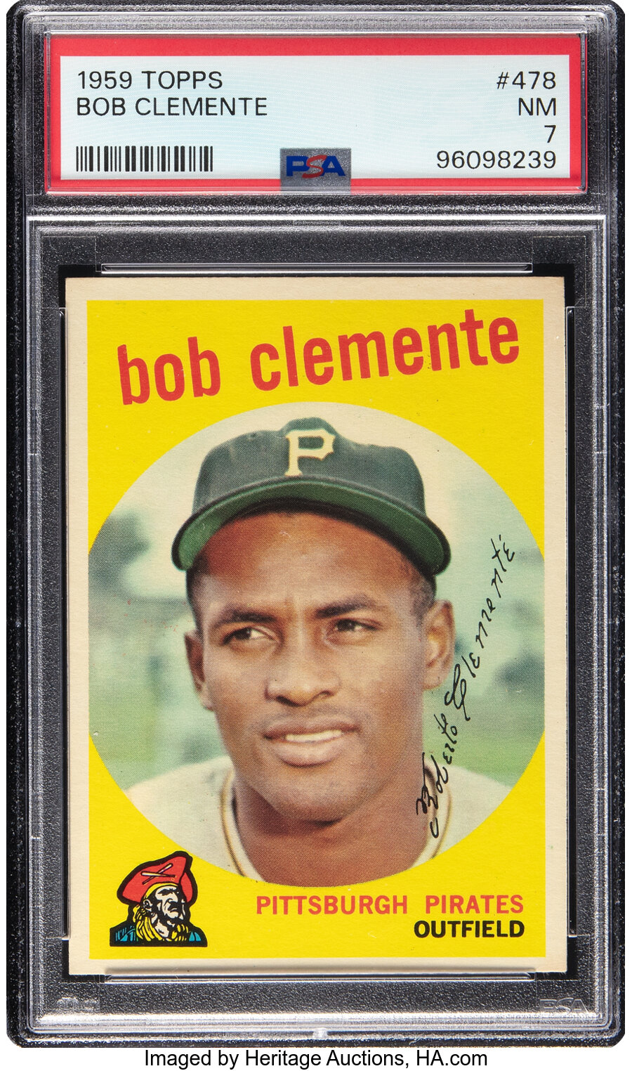 1959 Topps Roberto Clemente #478 PSA NM 7