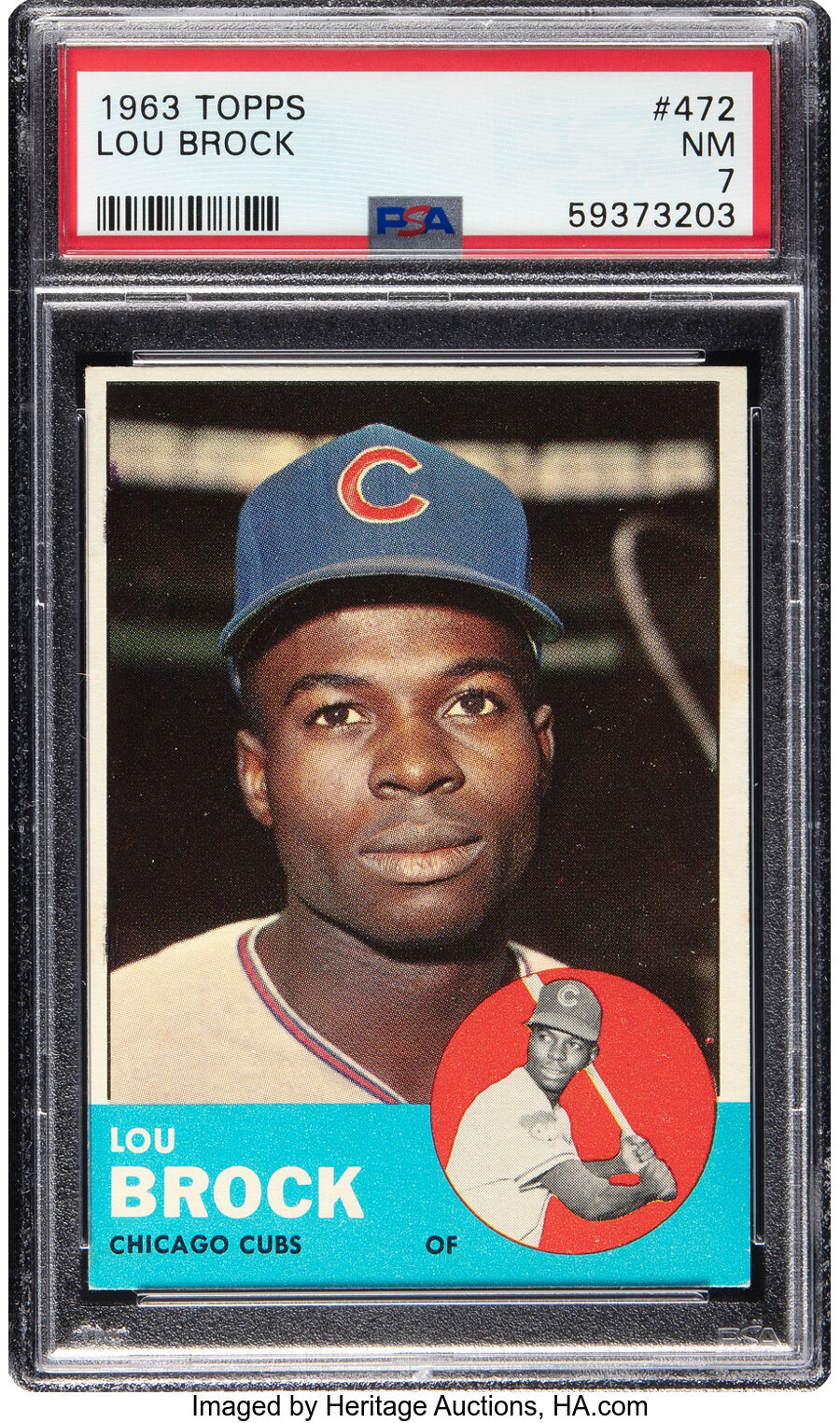 1963 Topps Lou Brock #472 PSA NM 7