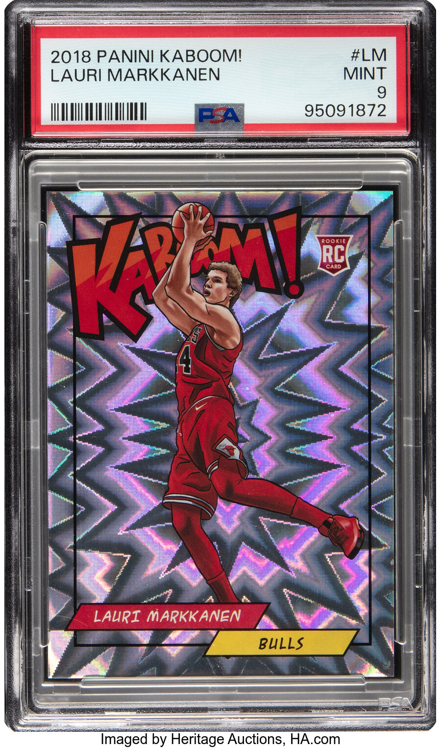 2018 Panini Kaboom! Lauri Markkanen Rookie #LM PSA Mint 9