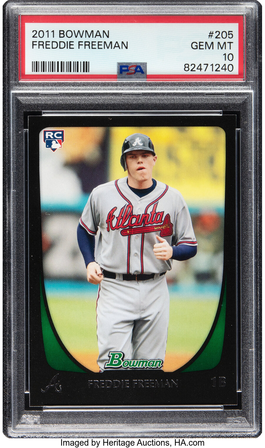 2011 Bowman Freddie Freeman #205 PSA Gem Mint 10