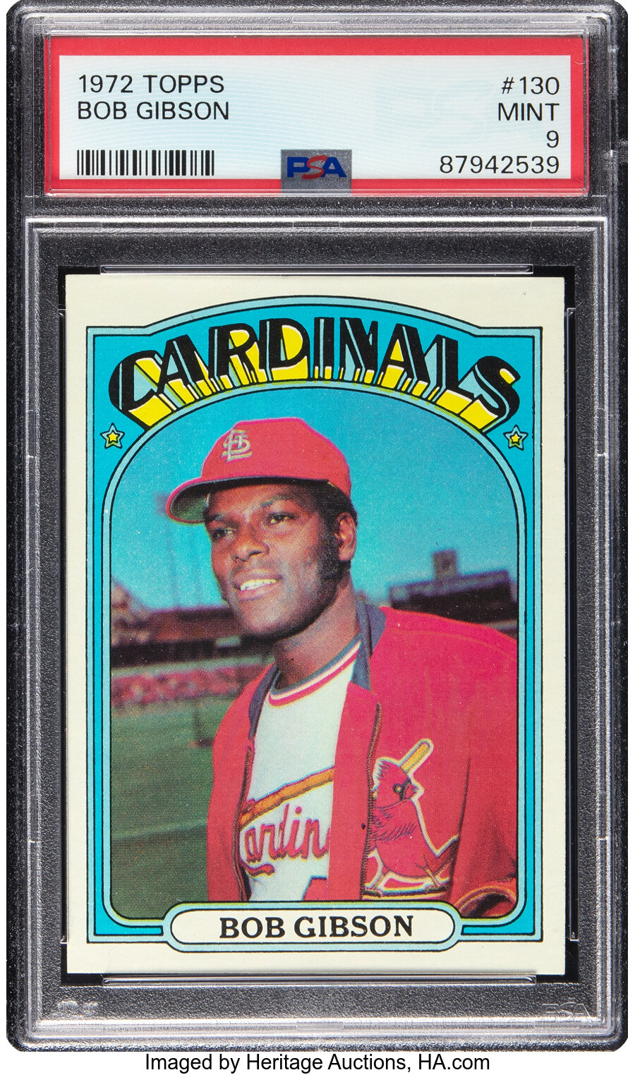 1972 Topps Bob Gibson #130 PSA Mint 9