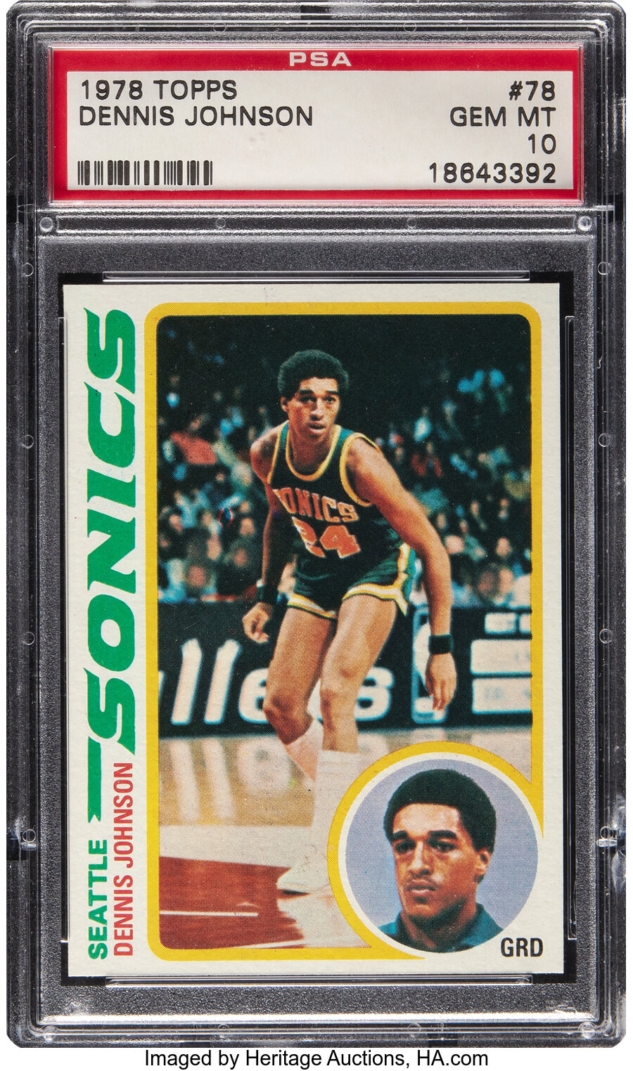 1978 Topps Dennis Johnson Rookie #78 PSA Gem Mint 10