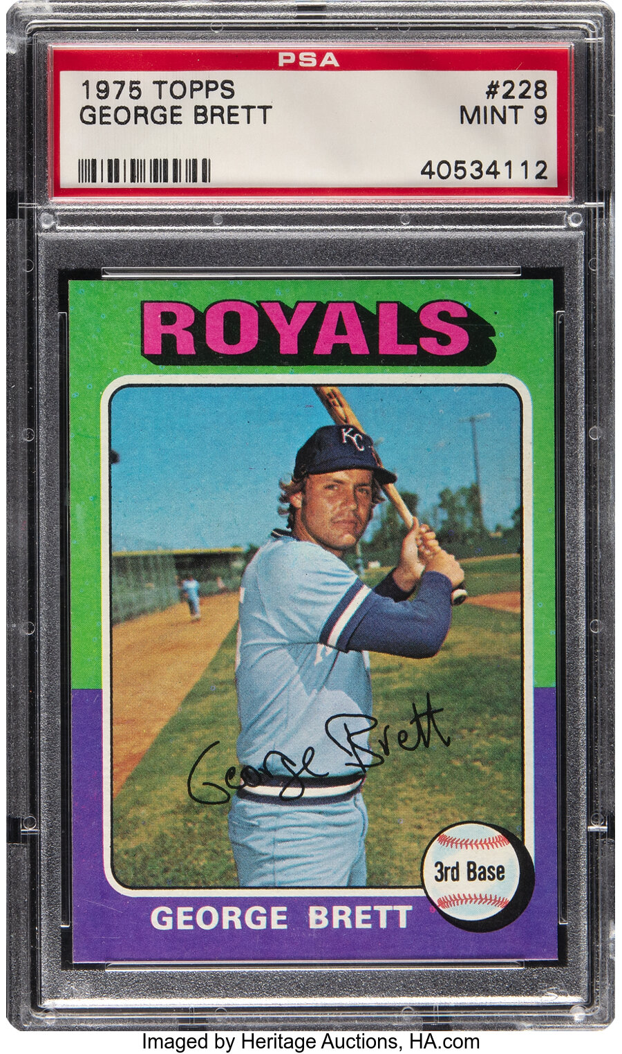 1975 Topps George Brett Rookie #228 PSA Mint 9