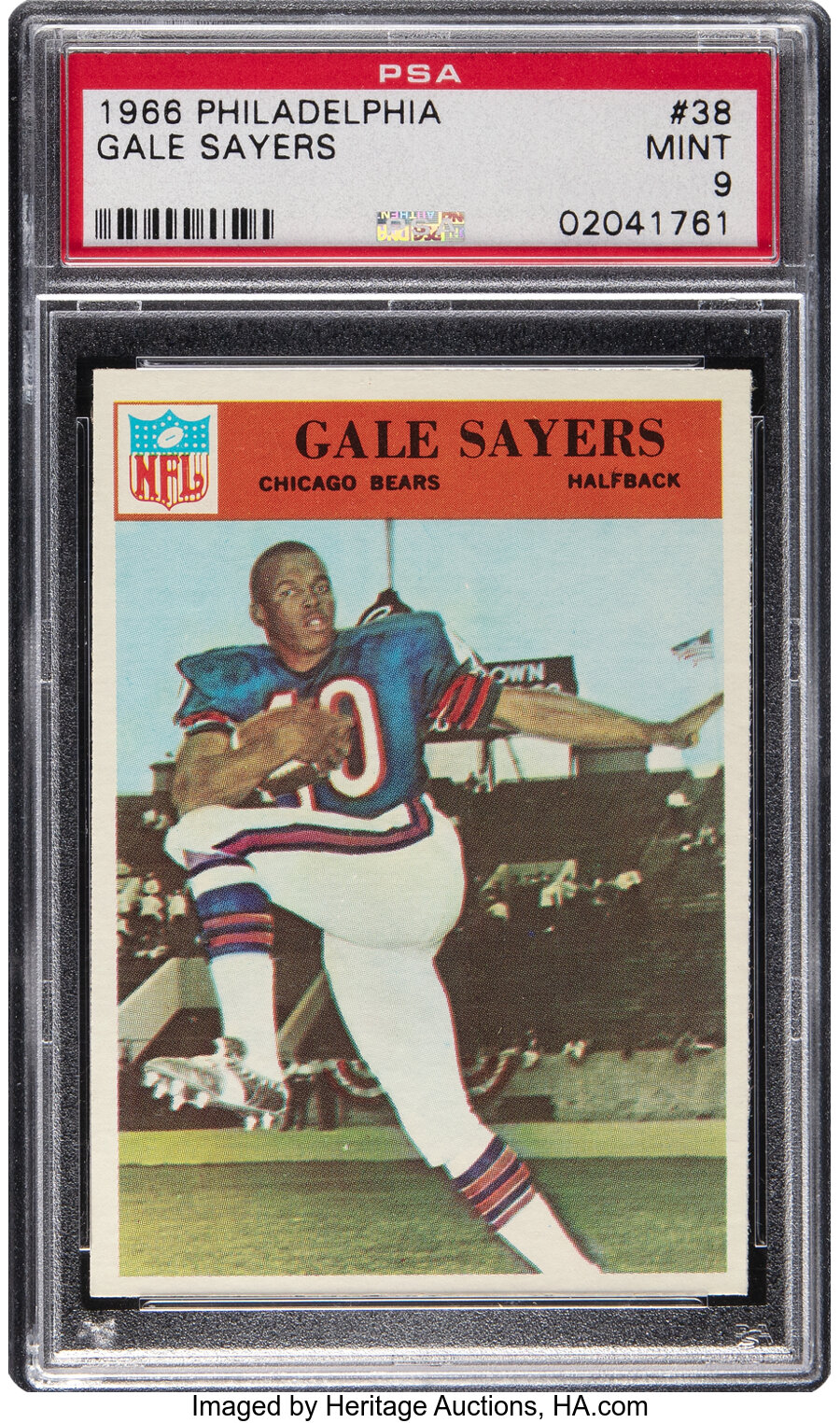 1966 Philadelphia Gale Sayers Rookie #38 PSA Mint 9 - None Higher!