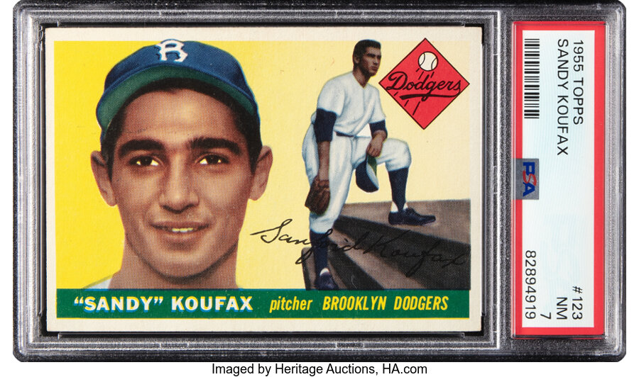 1955 Topps Sandy Koufax Rookie #123 PSA NM 7