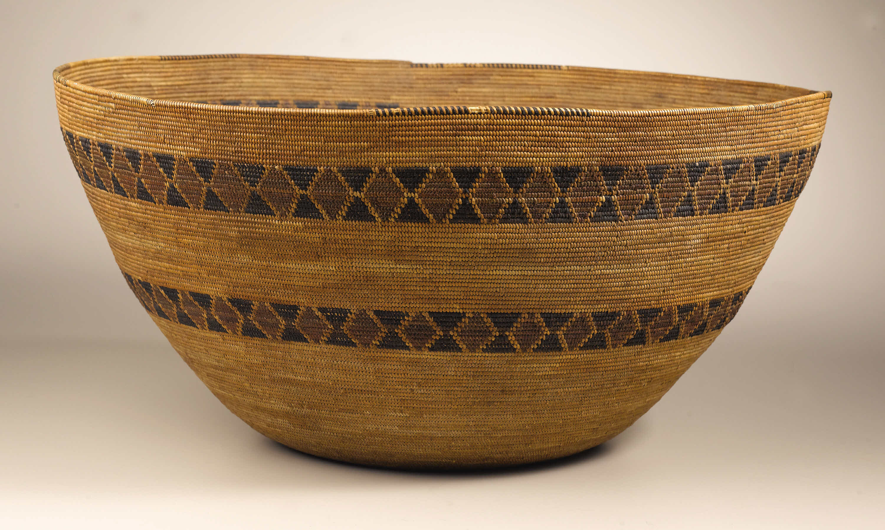 Large Historic Washoe Indian Basketry Cooking or Feasting Bowl