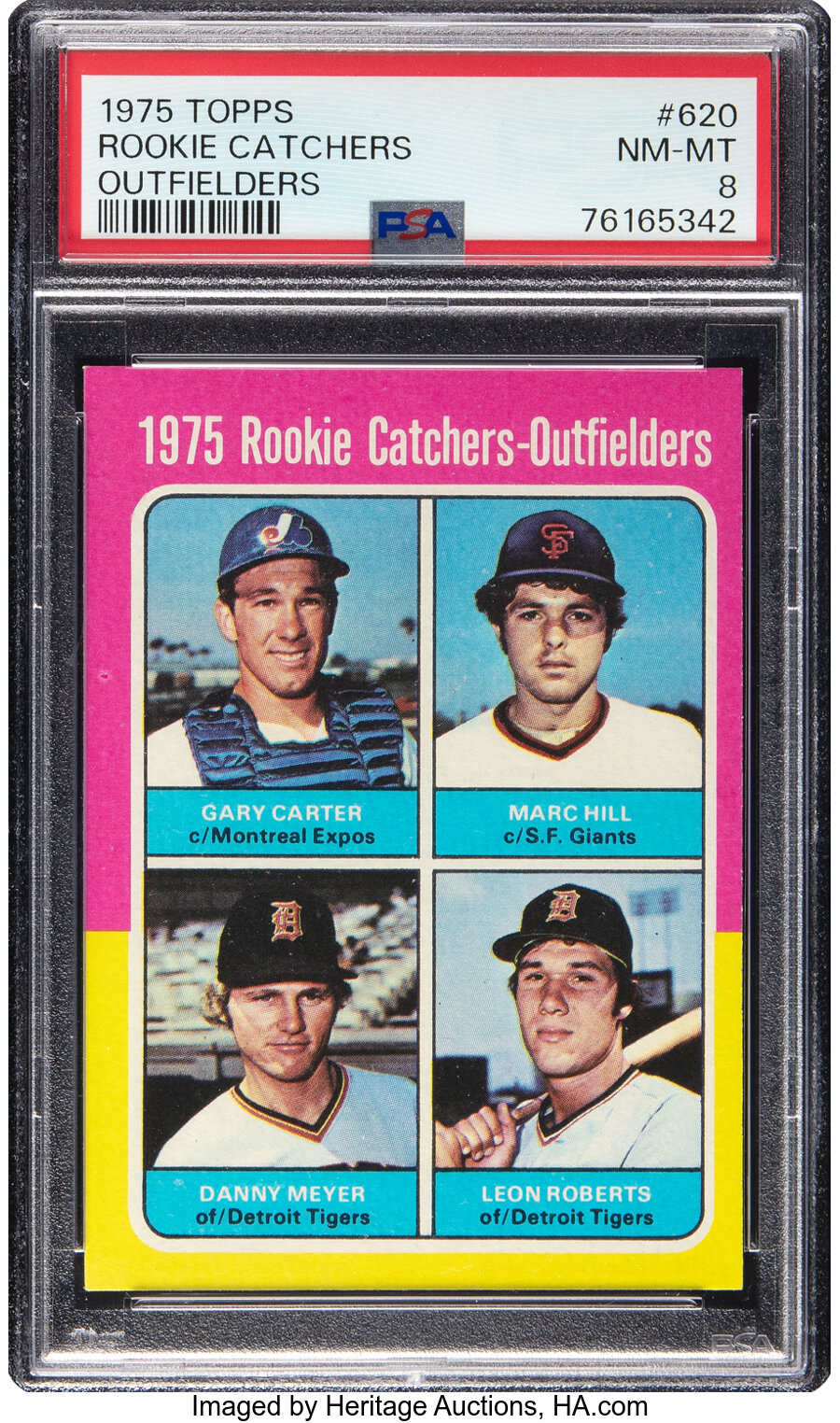 1975 Topps Gary Carter - Rookie Catchers-Outfielders #620 PSA NM-MT 8