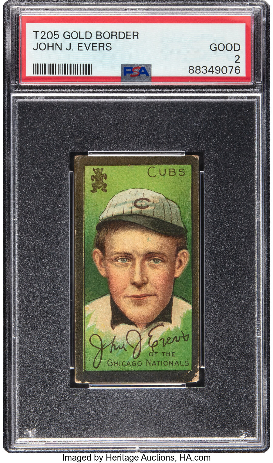 1911 T205 Piedmont Johnny Evers PSA Good 2