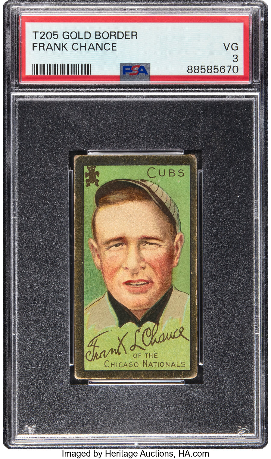 1911 T205 Piedmont Frank Chance PSA VG 3