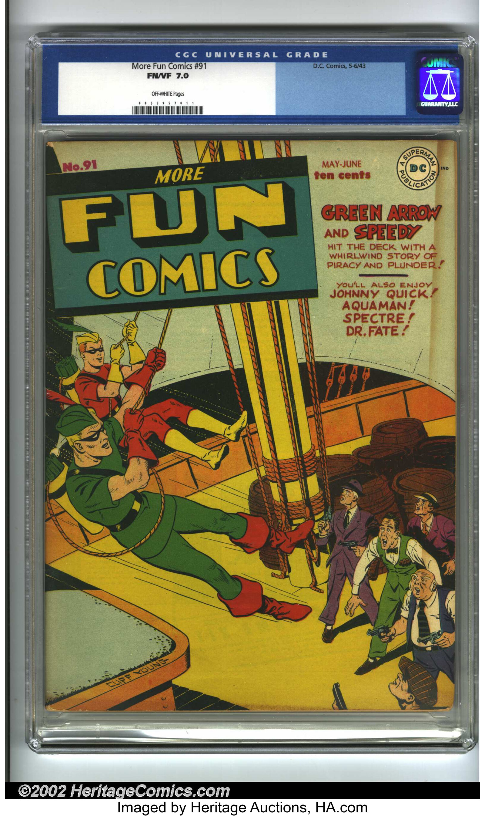 More Fun Comics #94 (DC, 1943) CGC VF- 7.5 Off-white to white pages., Lot  #7836