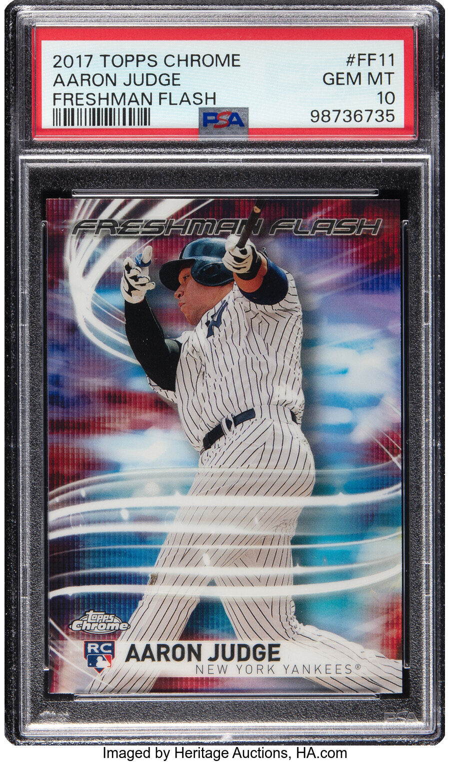 2017 Topps Chrome Freshman Flash Aaron Judge #FF11 PSA Gem Mint 10