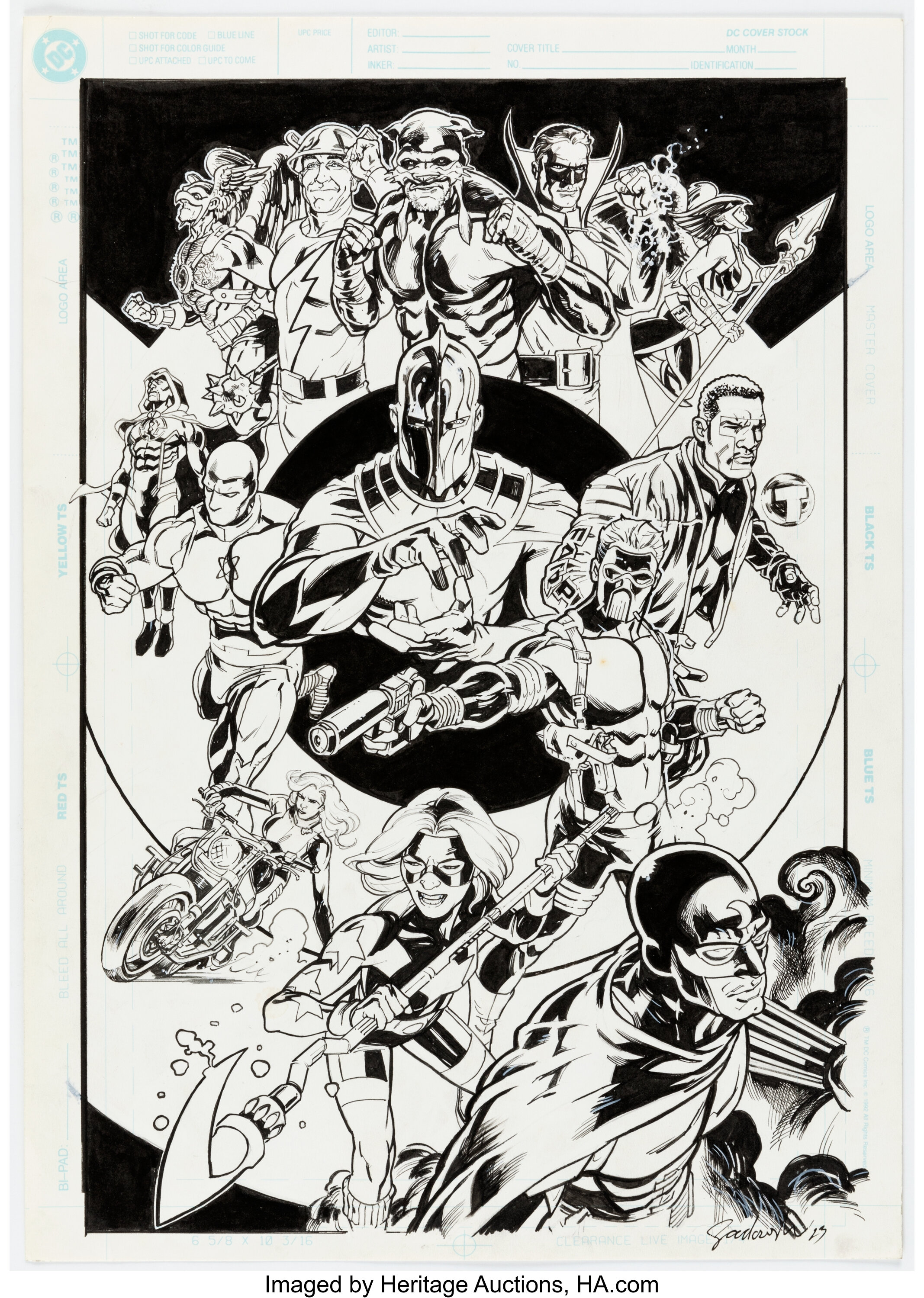 Stephen Sadowski JSA #3 Variant Cover Original Art (DC, 2023).... | Lot ...
