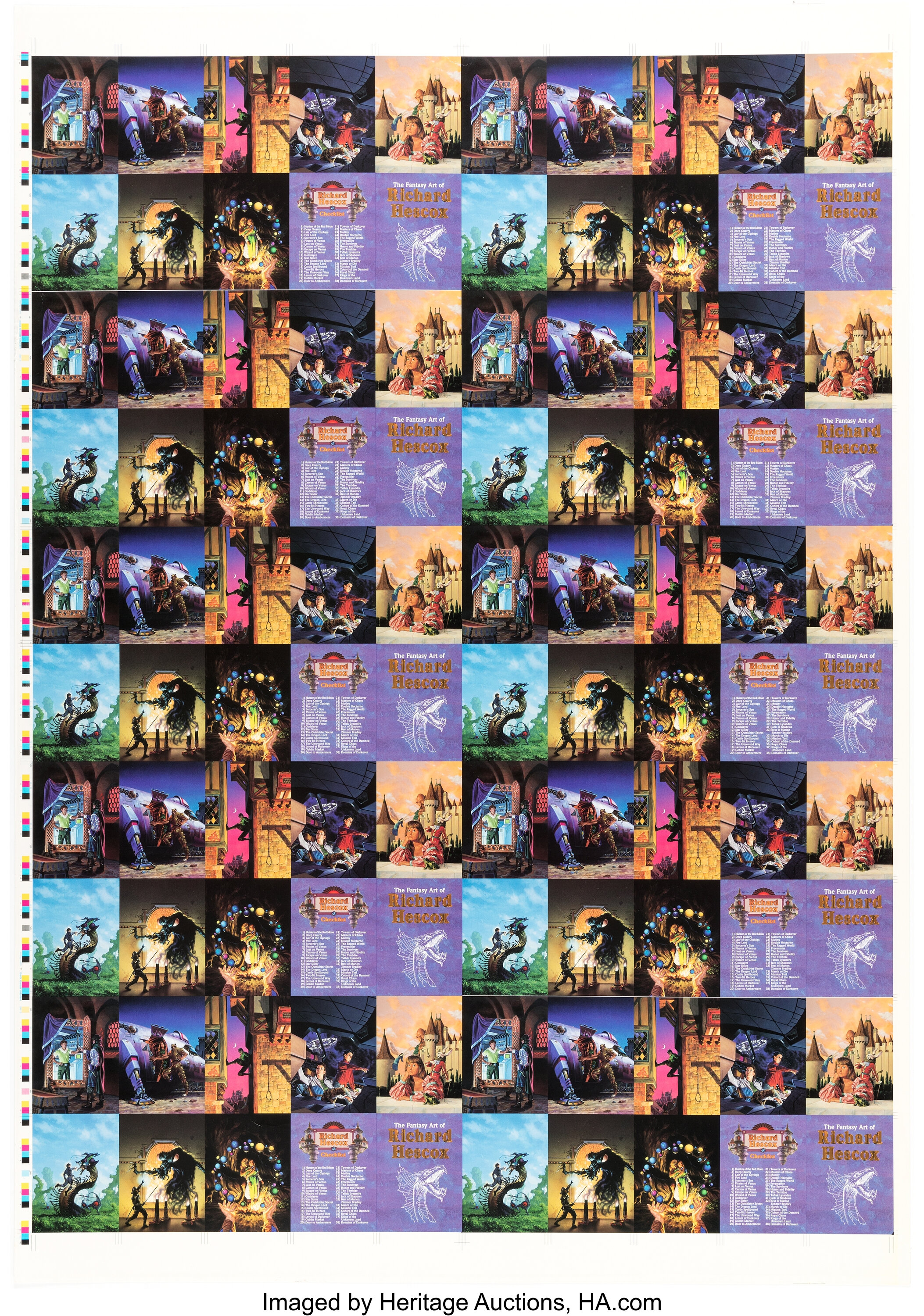 1994 FPG The Fantasy Art Of Richard Hescox - Uncut Sheets Group of ...