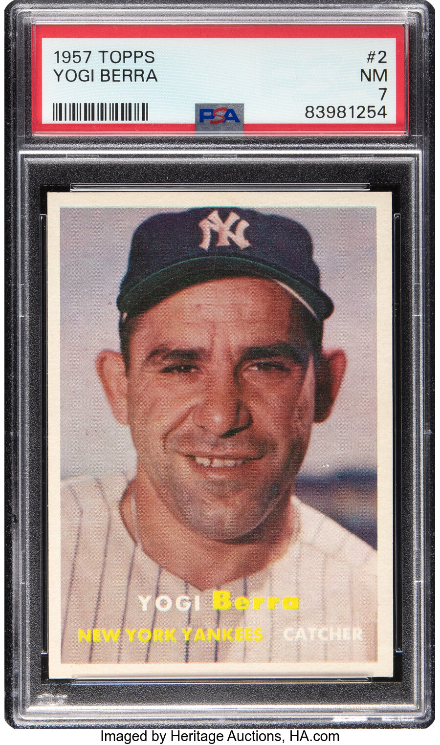 1957 Topps Yogi Berra #2 PSA NM 7