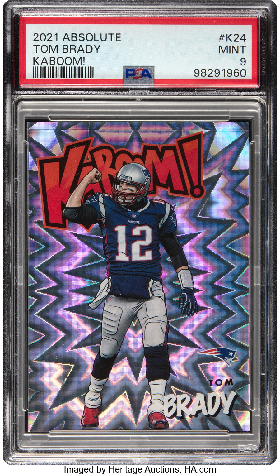 2021 Panini Absolute Tom Brady (Kaboom!) #K24 PSA Mint 9 - None Higher!