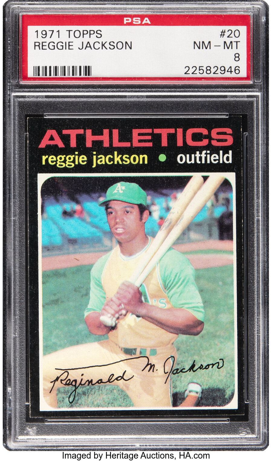 1971 Topps Reggie Jackson #20 PSA NM-MT 8