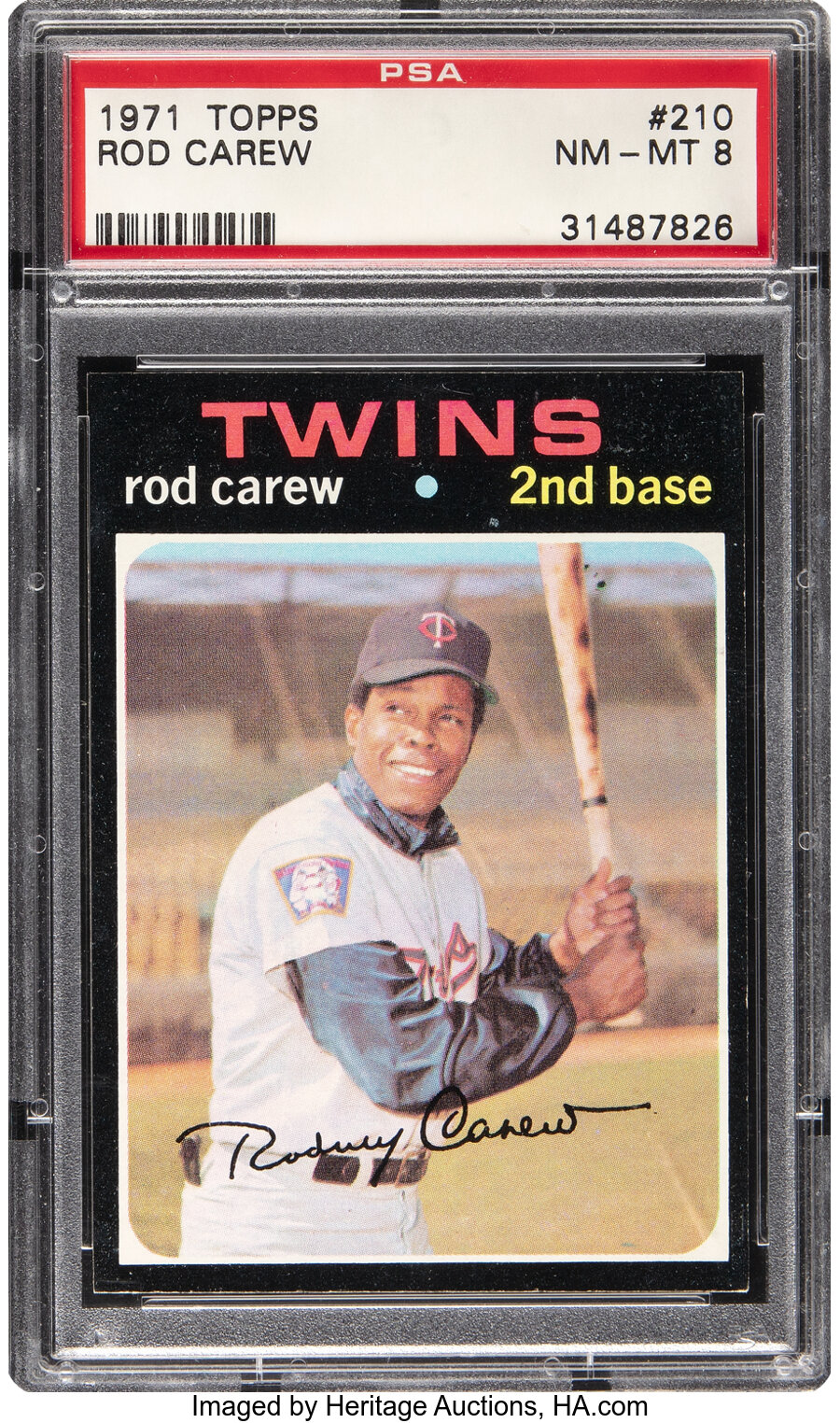 1971 Topps Rod Carew #210 PSA NM-MT 8