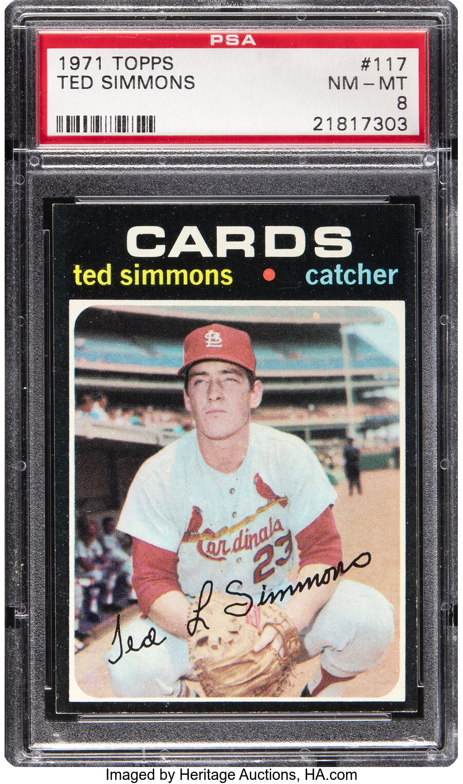 1971 Topps Ted Simmons #117 PSA NM-MT 8