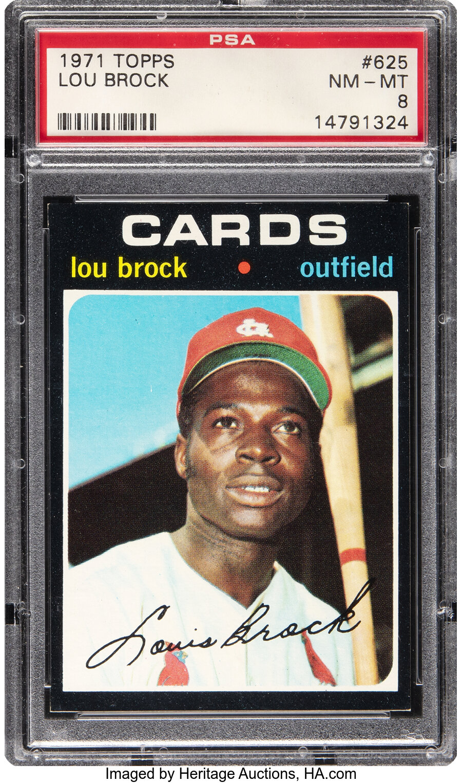 1971 Topps Lou Brock #625 PSA NM-MT 8