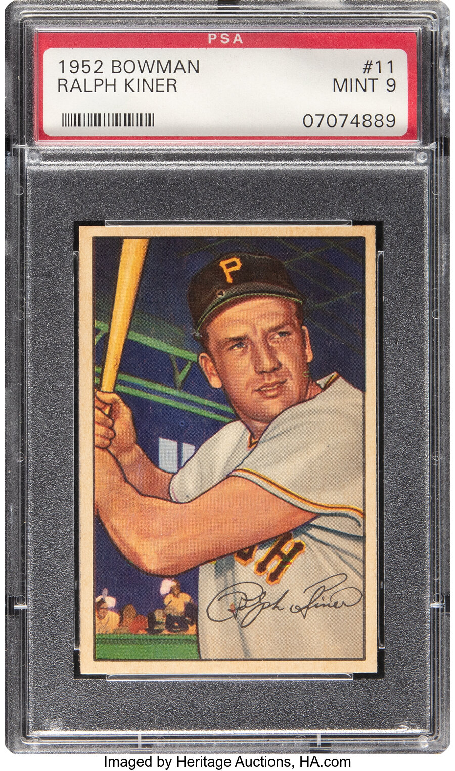 1952 Bowman Ralph Kiner #11 PSA Mint 9 - Only One Higher!