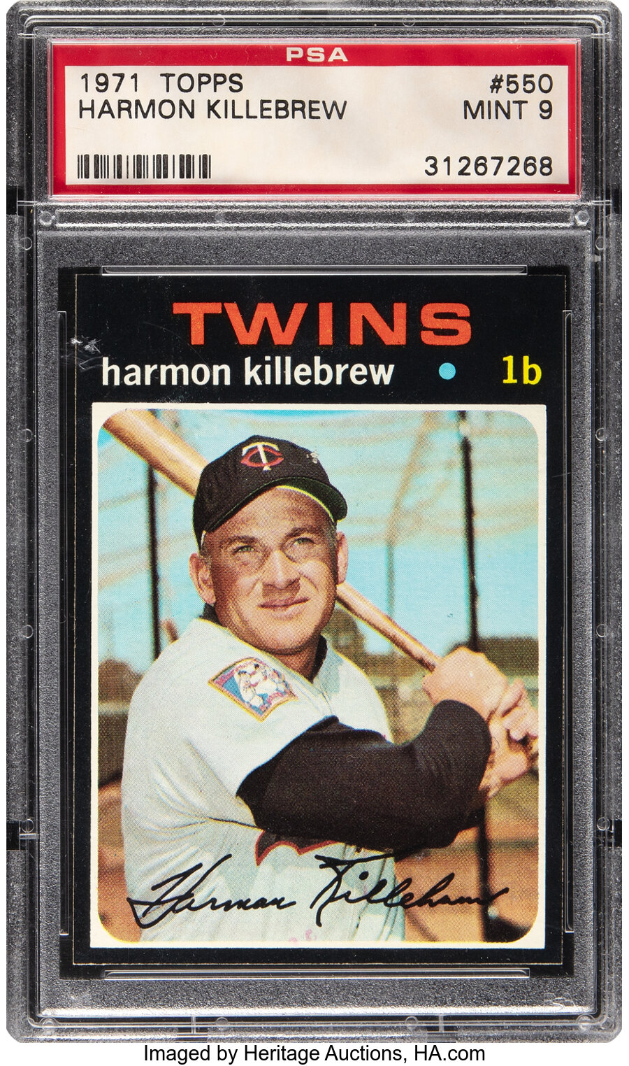 1971 Topps Harmon Killebrew #550 PSA Mint 9 - None Higher!