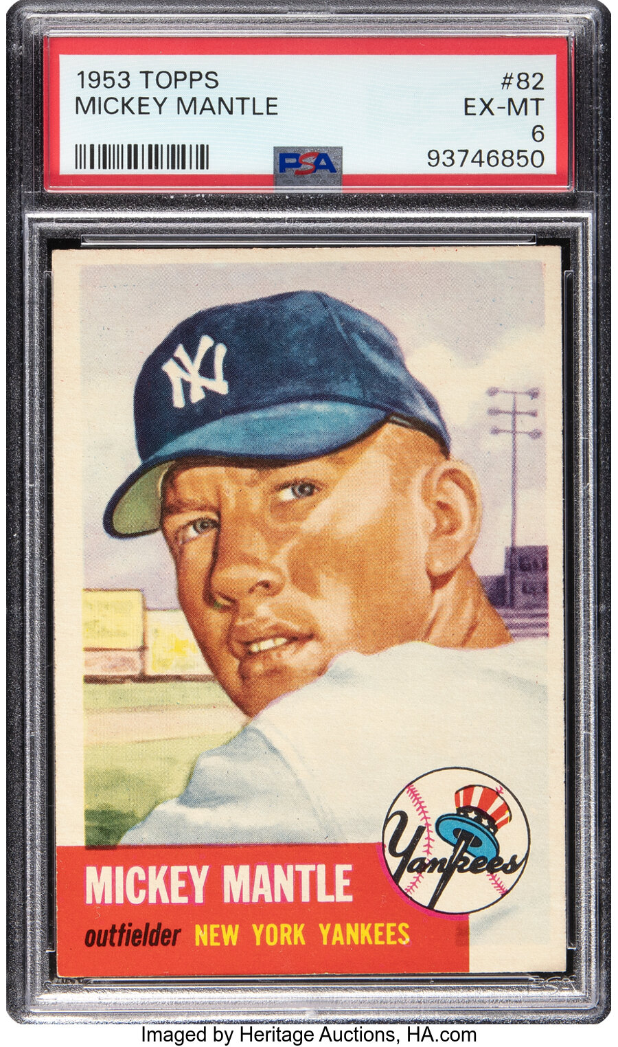 1953 Topps Mickey Mantle #82 PSA EX-MT 6