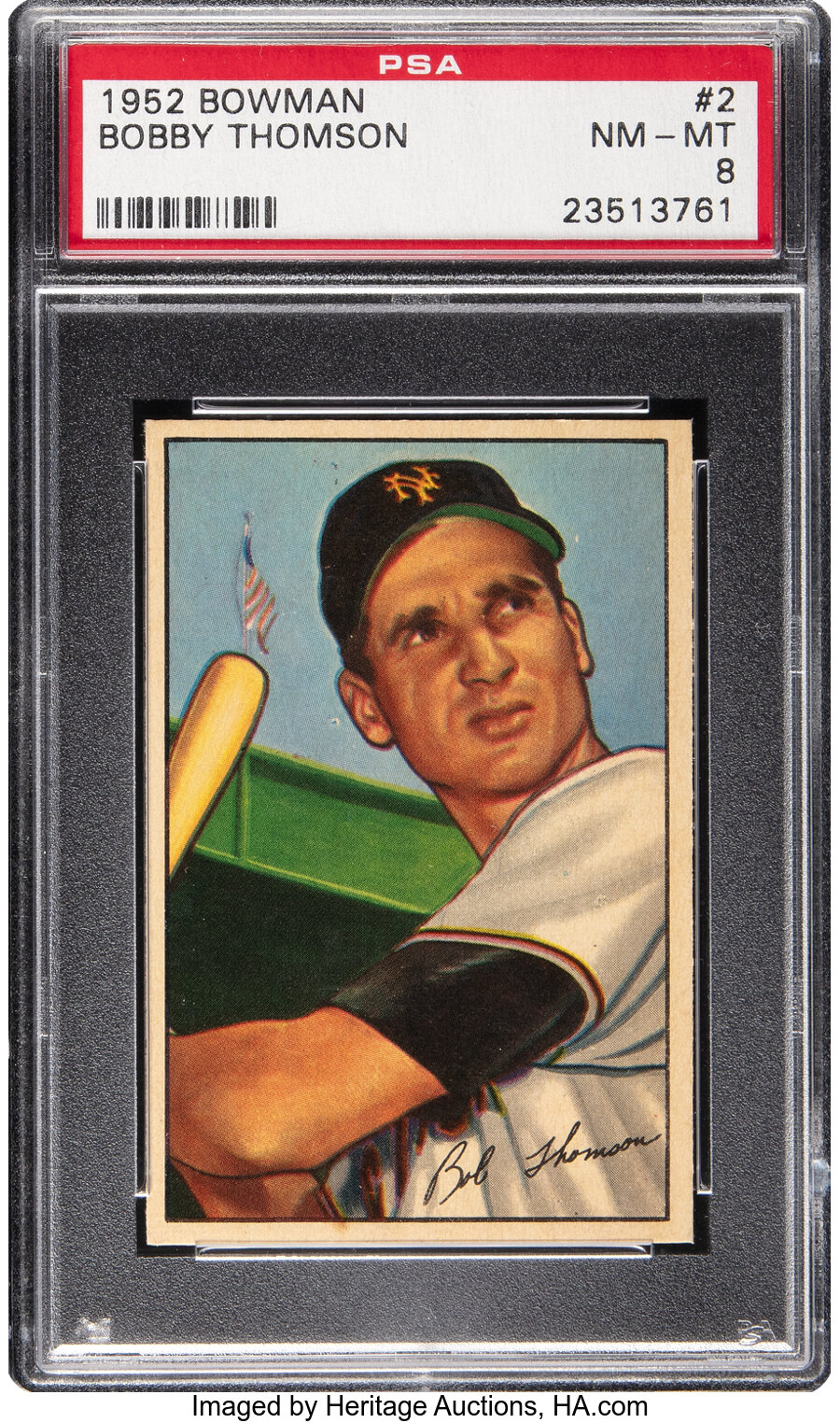 1952 Bowman Bobby Thomson #2 PSA NM-MT 8