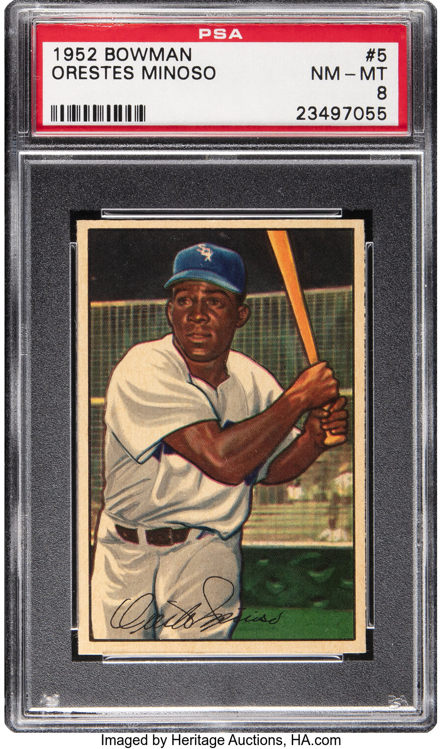 1952 Bowman Minnie Minoso Rookie #5 PSA NM-MT 8