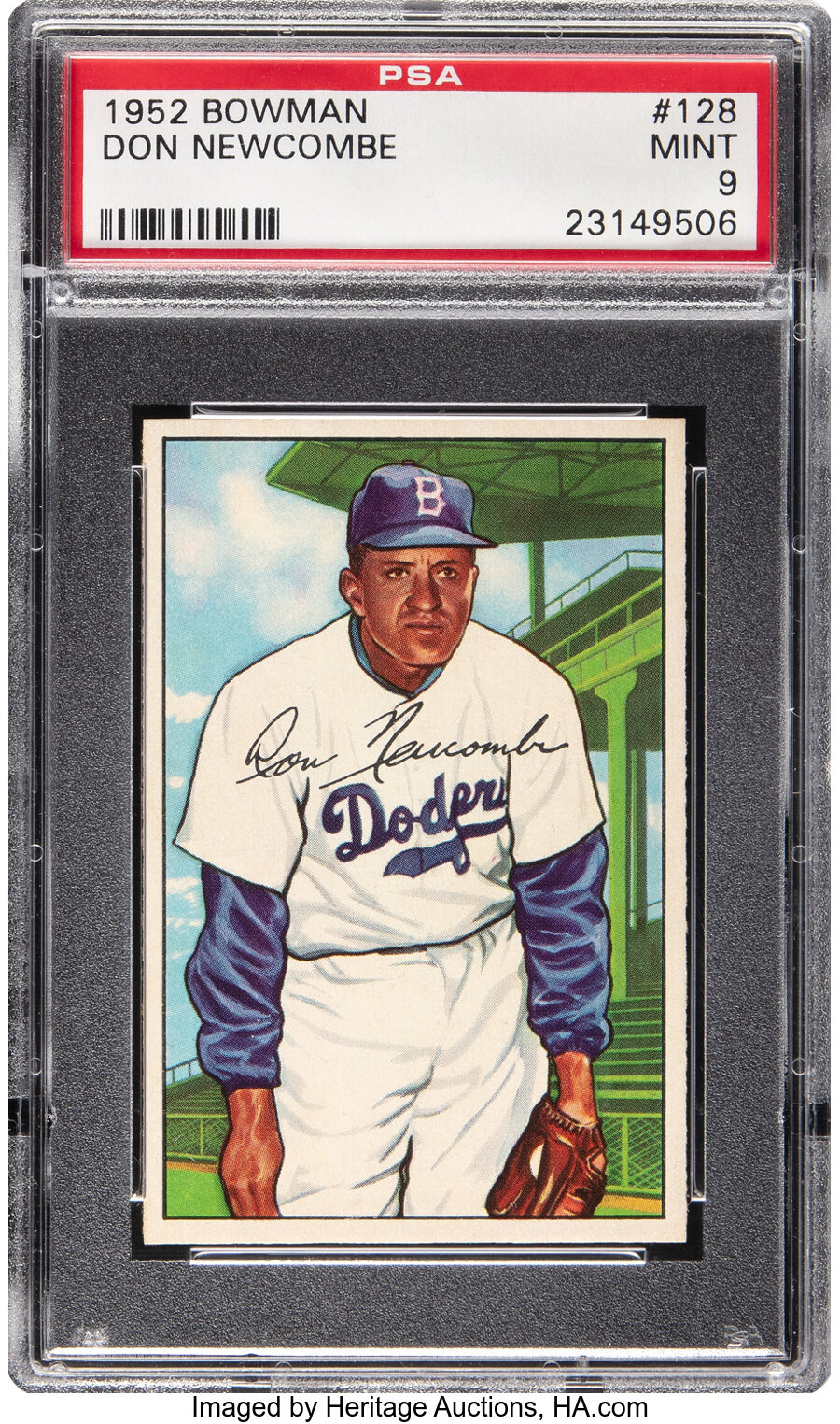 1952 Bowman Don NewCombe #128 PSA Mint 9 - Only One Higher!