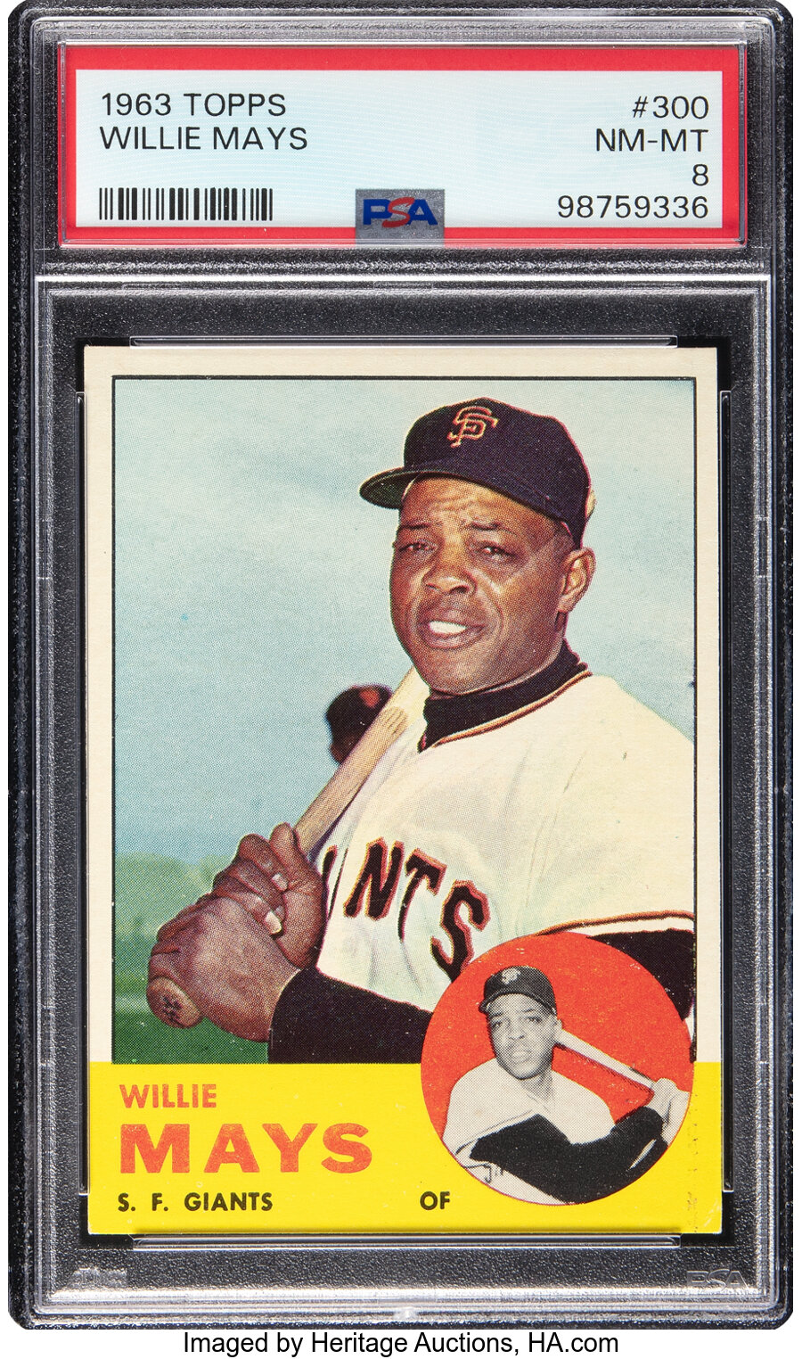 1963 Topps Willie Mays #300 PSA NM-MT 8