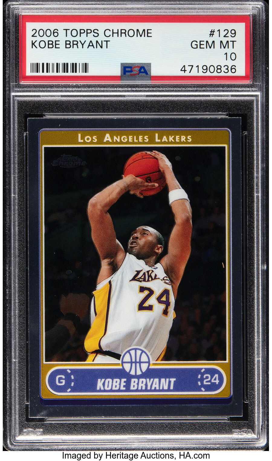 2006 Topps Chrome Kobe Bryant #129 PSA Gem Mint 10