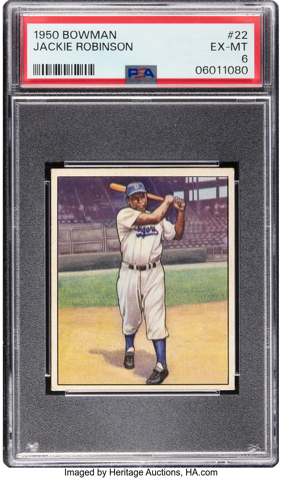 1950 Bowman Jackie Robinson #22 PSA EX-MT 6