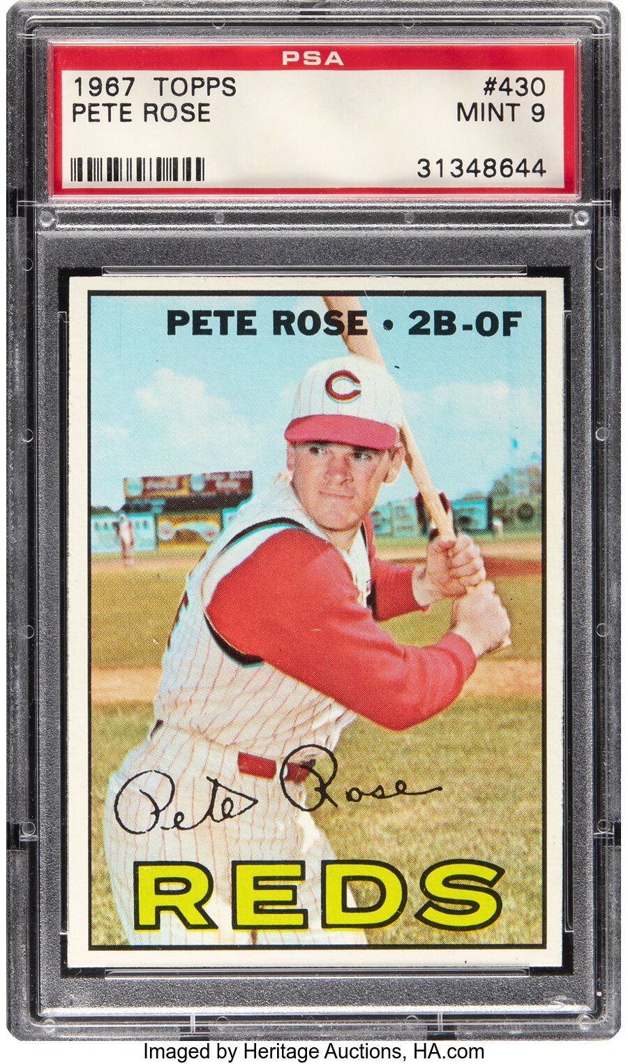 1967 Topps Pete Rose #430 PSA Mint 9 - Only One Higher!