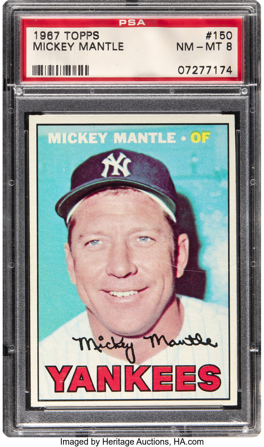 1967 Topps Mickey Mantle #150 PSA NM-MT 8