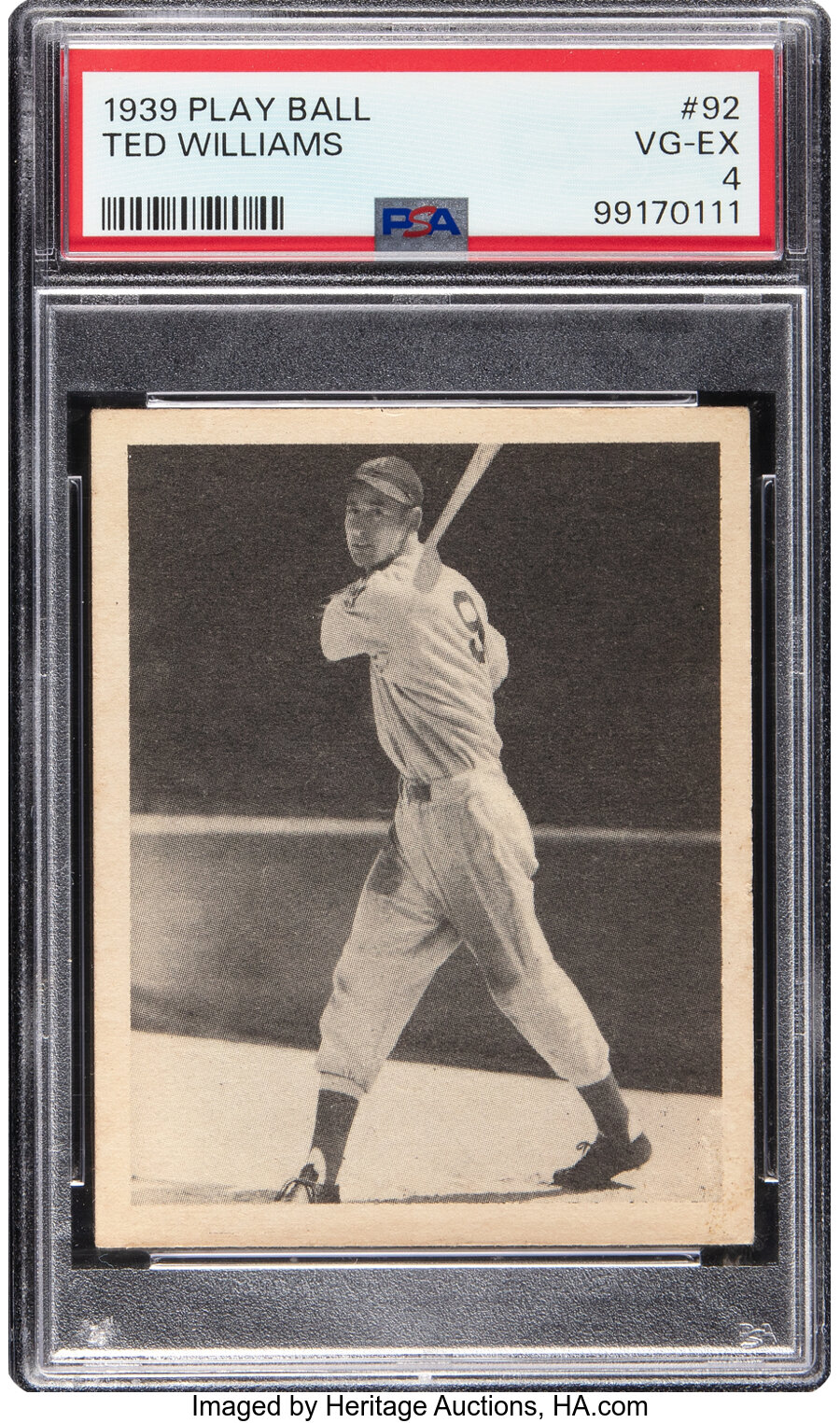 1939 Play Ball Ted Williams Rookie #92 PSA VG-EX 4