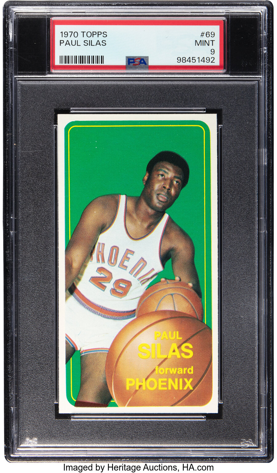 1970 Topps Paul Silas #69 PSA Mint 9 - Only One Higher!