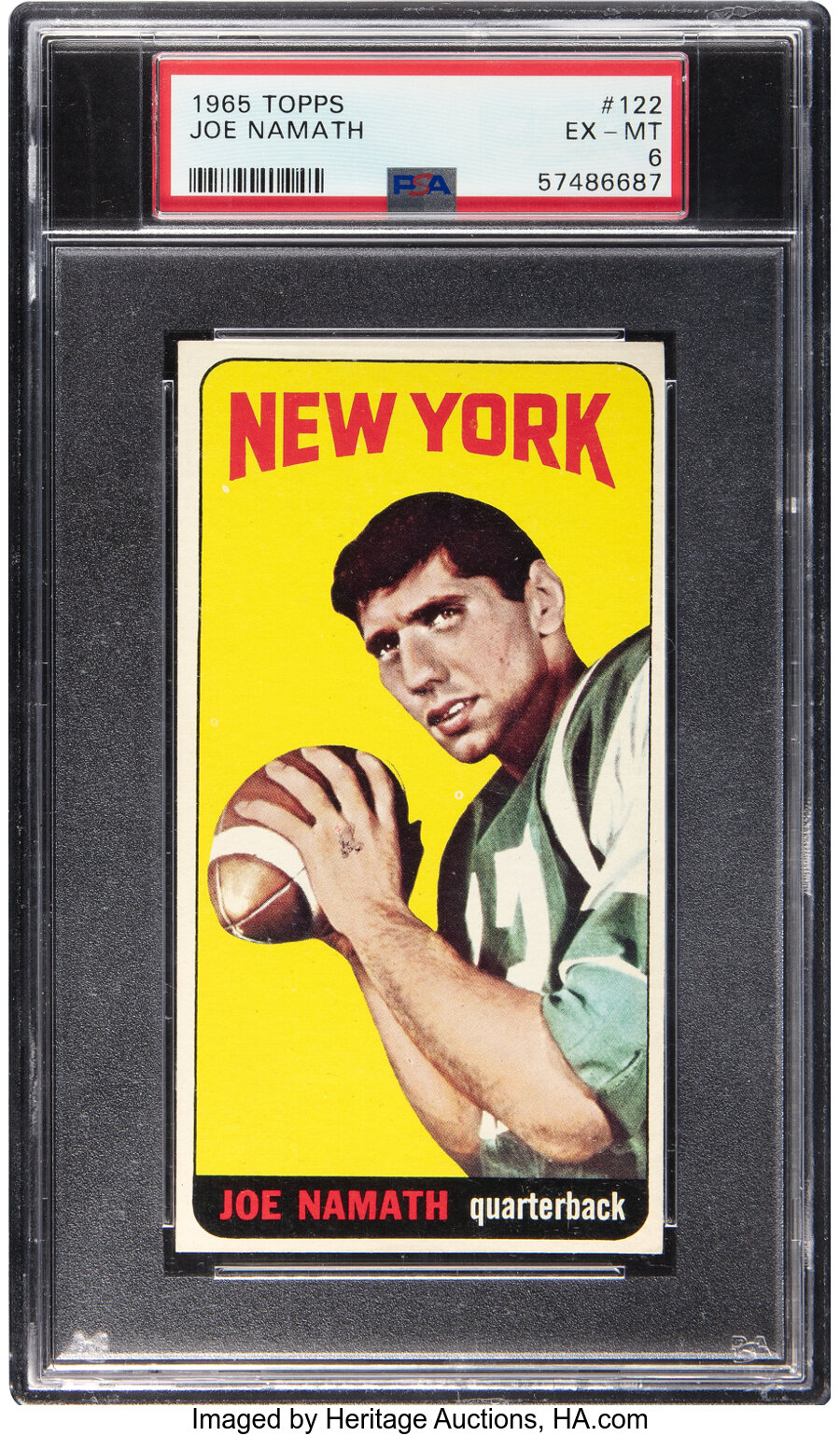 1965 Topps Joe Namath Rookie #122 PSA EX-MT 6