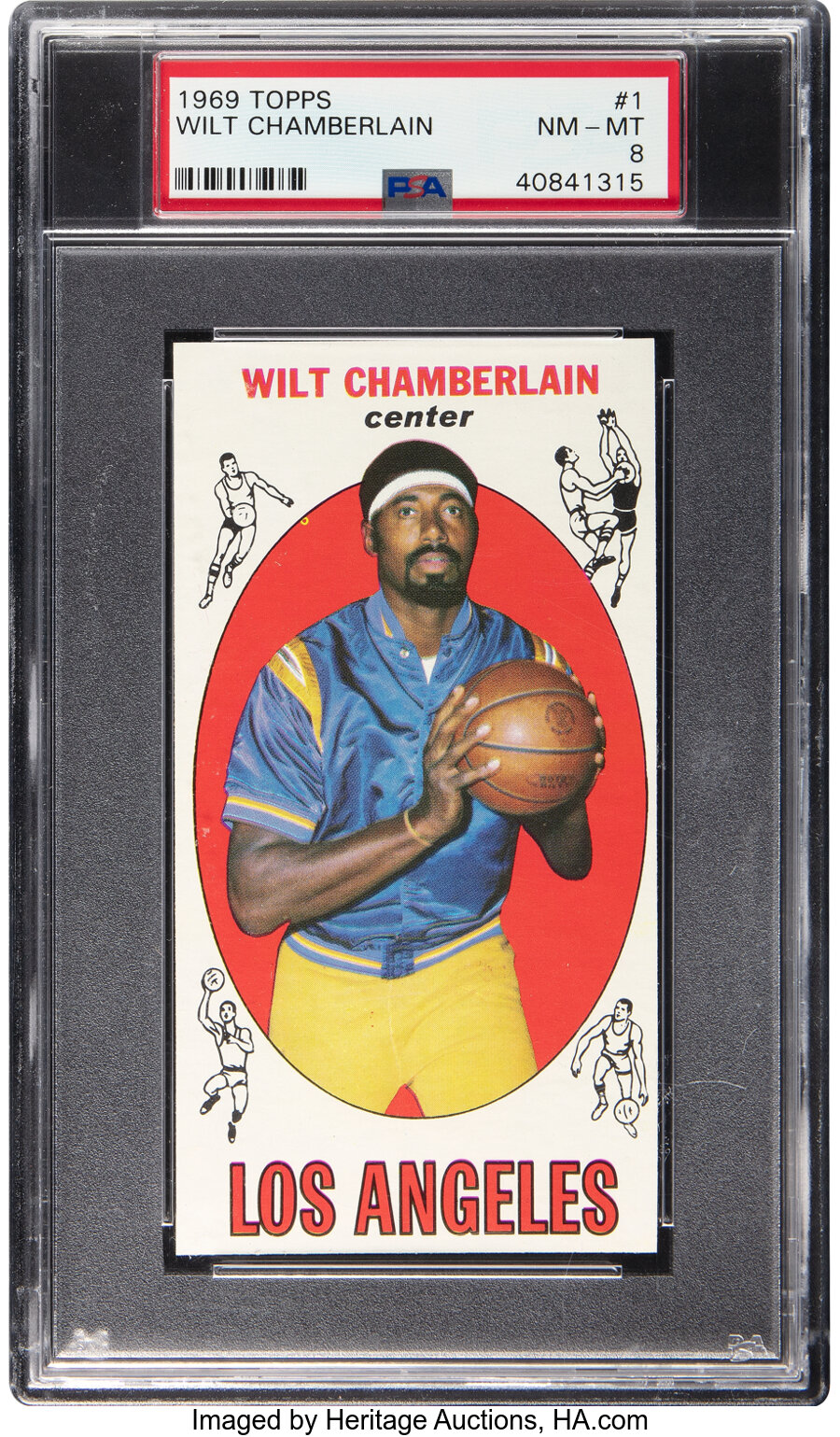 1969 Topps Wilt Chamberlain #1 PSA NM-MT 8