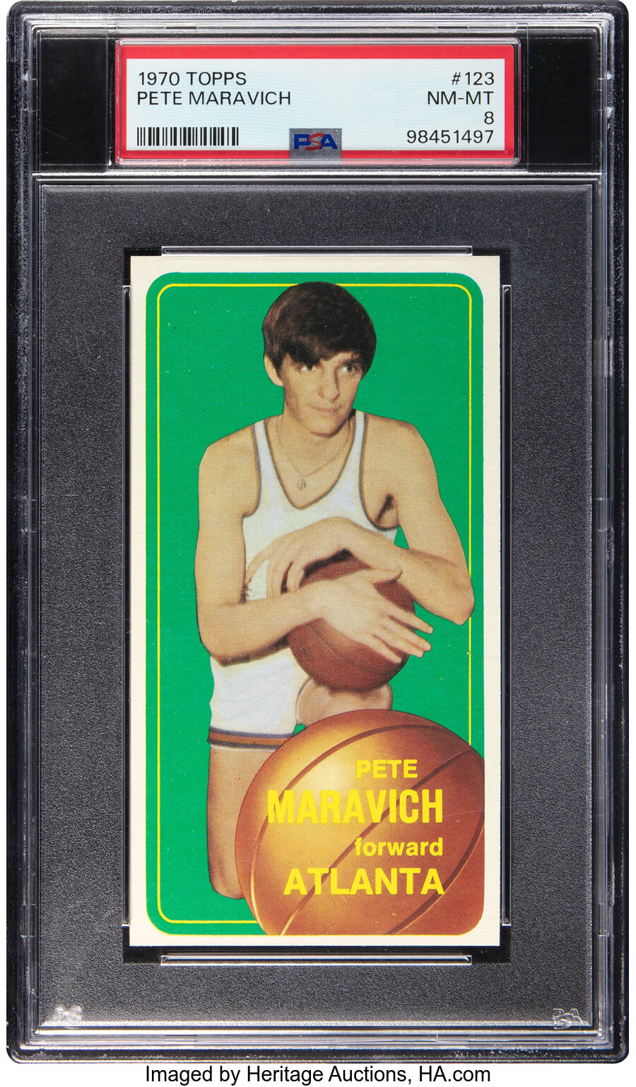 1970 Topps Pete Maravich Rookie #123 PSA NM-MT 8