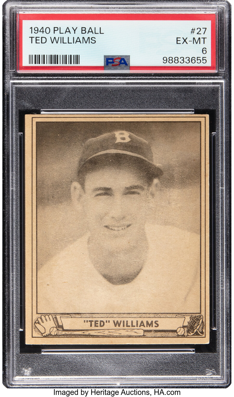 1940 Play Ball Ted Williams #27 PSA EX-MT 6