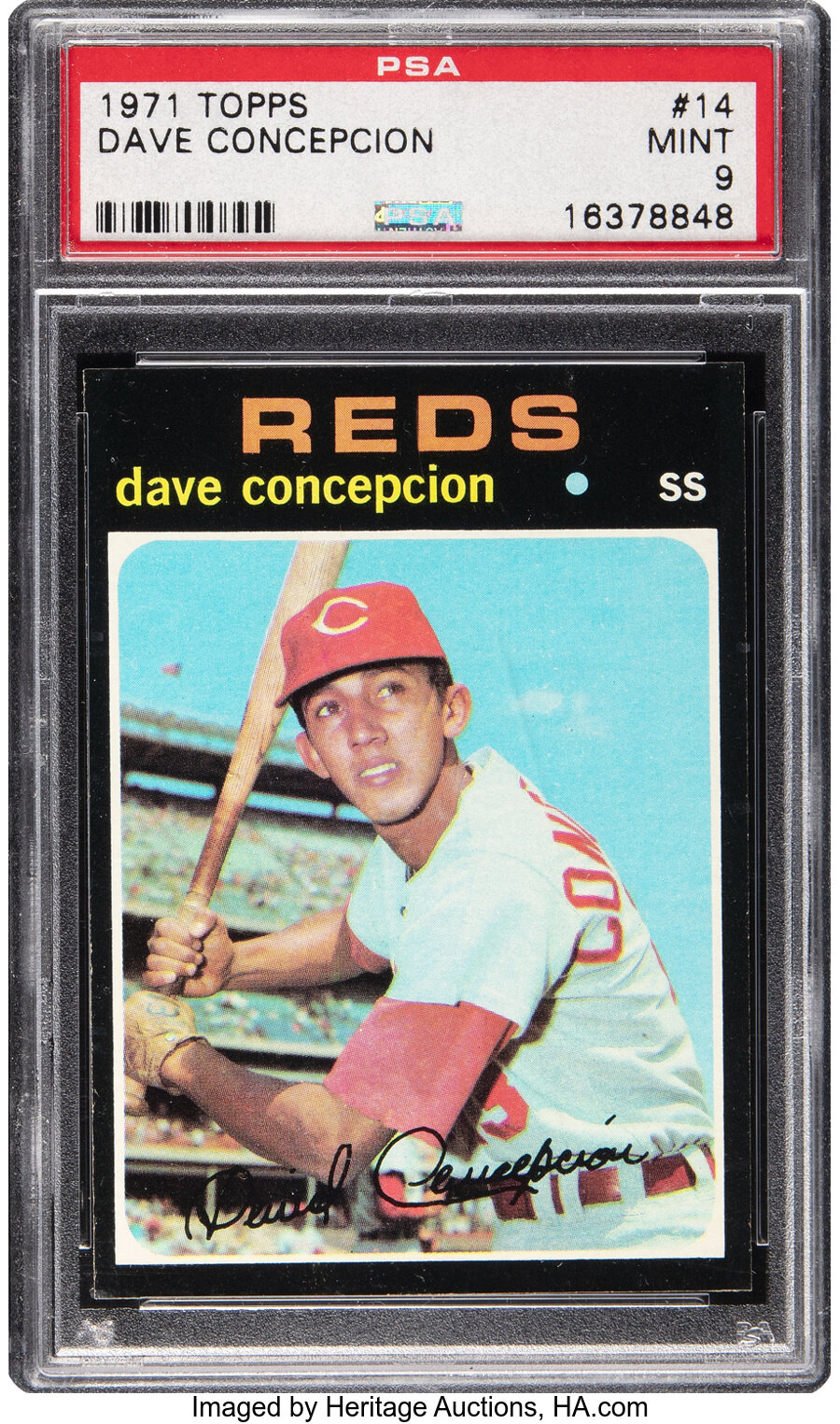 1971 Topps Dave Concepcion Rookie #14 PSA Mint 9 - None Higher!