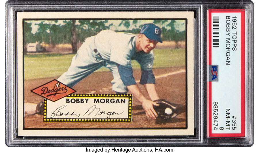 1952 Topps Bobby Morgan #355 PSA NM-MT 8 - Five Higher!