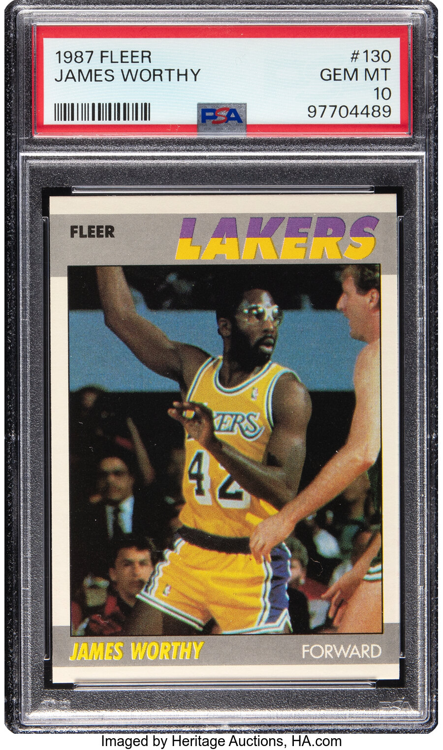 1987 Fleer James Worthy #130 PSA Gem Mint 10