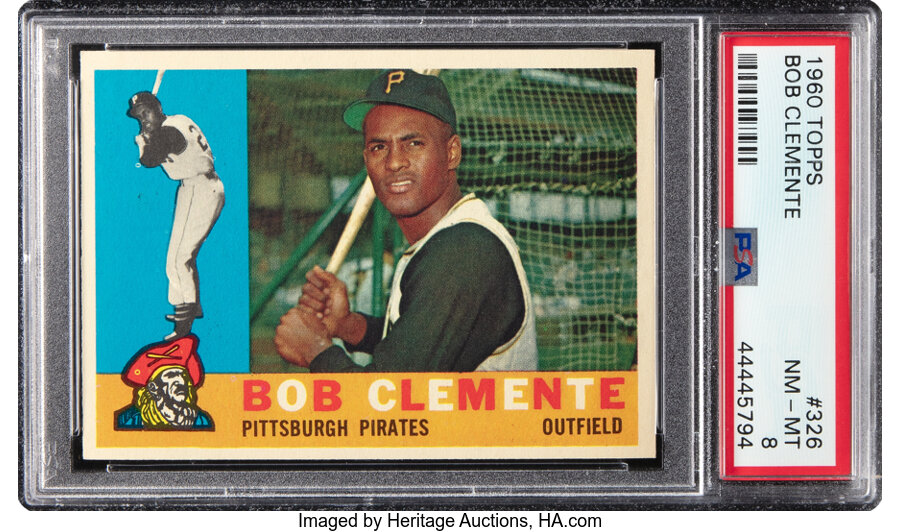 1960 Topps Roberto Clemente #326 PSA NM-MT 8