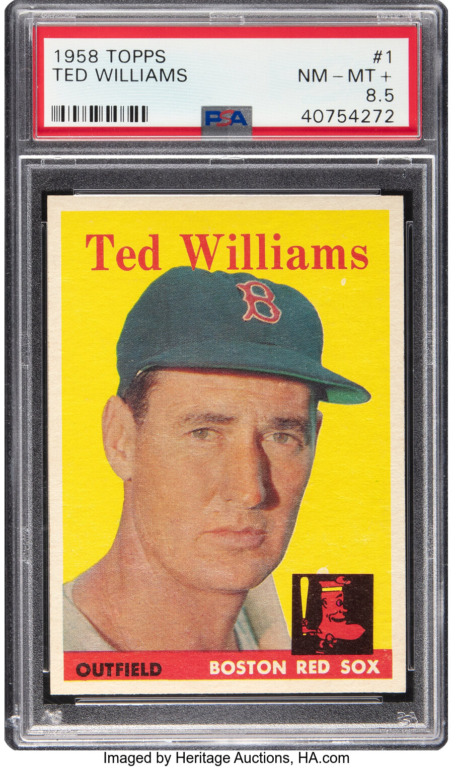 1958 Topps Ted Williams #1 PSA NM-MT+ 8.5 - Pop Two, Ten Higher!