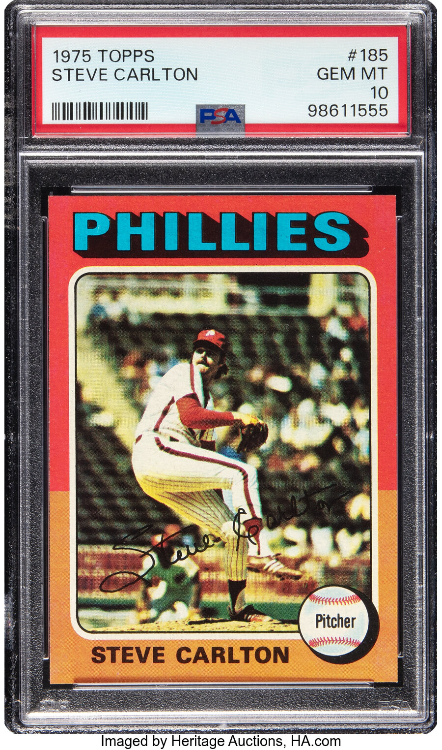 1975 Topps Steve Carlton #185 PSA Gem Mint 10